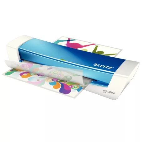 Leitz iLAM Home Office A4-es Design lamináló, kék / zöld / rózsaszín 2 hengeres laminálógép 80-125 micron