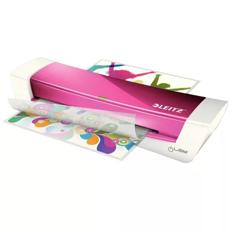 Leitz iLAM Home Office A4-es Design lamináló, kék / zöld / rózsaszín 2 hengeres laminálógép 80-125 micron