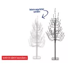 Lichterbaum 120 cm fehér / 150 cm fekete világító LED fa, 200 LED-es kültéri / beltéri melegfehér karácsonyi fénydekoráció, dekorfa