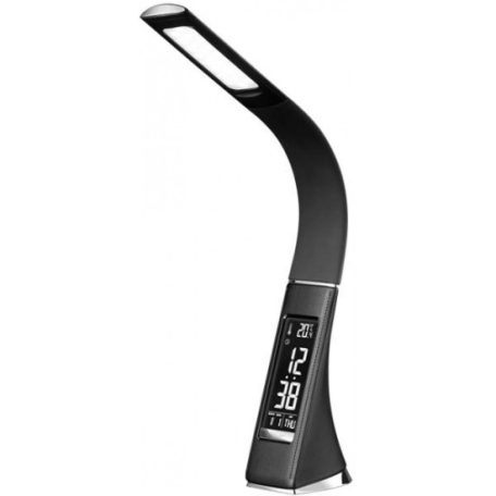 Livarno Lux 322287 LED Desk Lamp 3.2W/3.4W 280/340 lm 5000K/5500K Cool White LED asztali lámpa rugalmas nyakkal, beépített hőmérővel és ébresztőórával ezüst / fekete színben