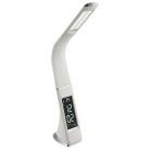Livarno Lux 322287 LED Desk Lamp 3.2W/3.4W 280/340 lm 5000K/5500K Cool White LED asztali lámpa rugalmas nyakkal, beépített hőmérővel és ébresztőórával ezüst / fekete színben