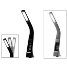 Livarno Lux 322287 LED Desk Lamp 3.2W/3.4W 280/340 lm 5000K/5500K Cool White LED asztali lámpa rugalmas nyakkal, beépített hőmérővel és ébresztőórával ezüst / fekete színben