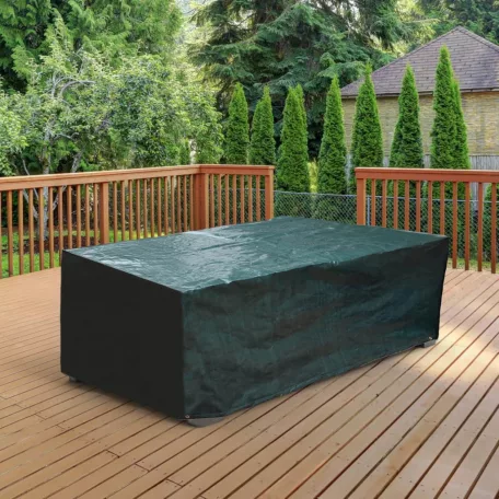 Livarno Home 160 x 80 x 210 cm Garden Furniture Cover víztaszító, UV-álló poliészter kerti bútor védőhuzat, takaróponyva szögletes asztalokhoz, zöld színben