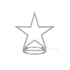 Melinera 46 x 48 kültéri / beltéri fém, melegfehér LED csillag, 108 db LED-el világító csillag fényedkoráció talppal + leszúró tüskékkel, 6 órás időzítővel