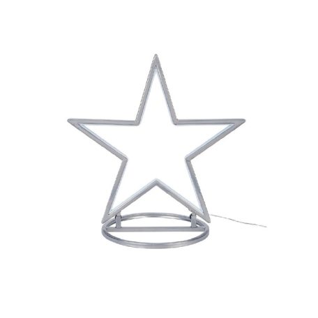 Melinera 46 x 48 kültéri / beltéri fém, melegfehér LED csillag, 108 db LED-el világító csillag fényedkoráció talppal + leszúró tüskékkel, 6 órás időzítővel