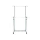 Livarno Home 83 x 98 - 167 x 43 cm teleszkópos, guruló inox ruhaállvány, gardróbállvány és cipőtároló