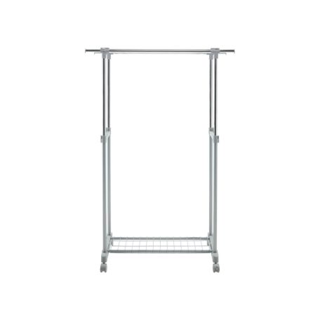 Livarno Home 83 x 98 - 167 x 43 cm teleszkópos, guruló inox ruhaállvány, gardróbállvány és cipőtároló