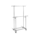 Livarno Home 83 x 98 - 167 x 43 cm teleszkópos, guruló inox ruhaállvány, gardróbállvány és cipőtároló