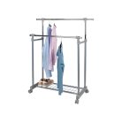 Livarno Home 83 x 98 - 167 x 43 cm teleszkópos, guruló inox ruhaállvány, gardróbállvány és cipőtároló