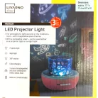 Livarno Home 419468 Space Projektor LED-vetítőlámpa, LED-es kivetítő világűr motívumokkal / éjszakai fény, asztali lámpa