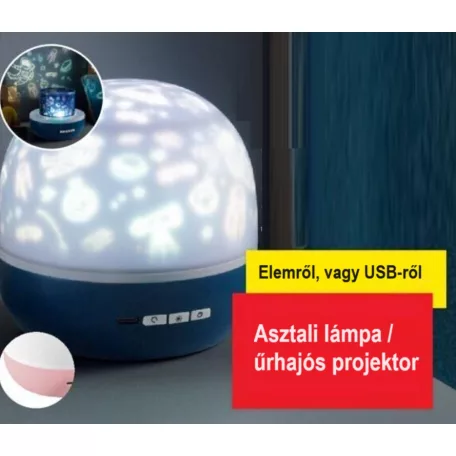 Livarno Home 419468 Space Projektor LED-vetítőlámpa, LED-es kivetítő világűr motívumokkal / éjszakai fény, asztali lámpa