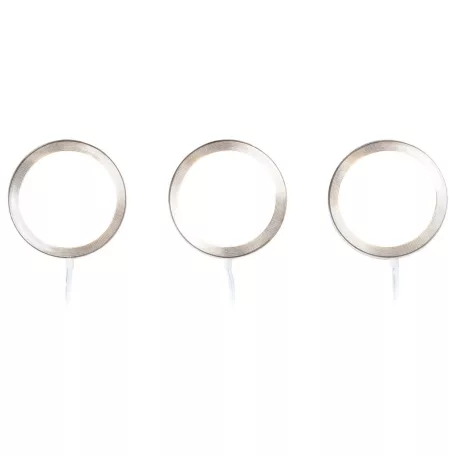 Livarno Home 420079 Kerek, 3 darabos hálózati LED lámpa szett 6 x 0.9 cm, 3 x 170 lm 4000K (nappali fényű), hálózati adapterrel, tápkábelbe integrált kapcsolóval