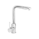 Livarno Home egykaros, víztakarékos, króm, 30 cm kihúzható zuhanyfejes prémium mosogató csaptelep 54 x 316 x 244 mm (444890)