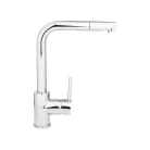 Livarno Home egykaros, víztakarékos, króm, 30 cm kihúzható zuhanyfejes prémium mosogató csaptelep 54 x 316 x 244 mm (444890)