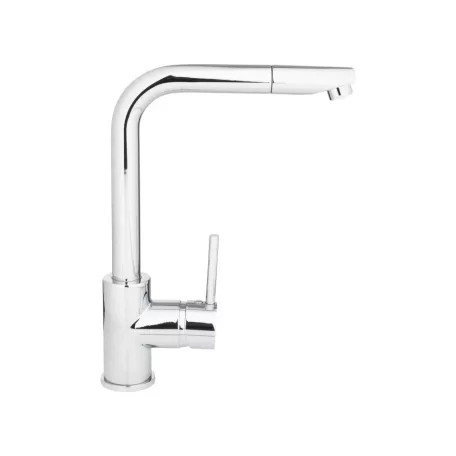 Livarno Home egykaros, víztakarékos, króm, 30 cm kihúzható zuhanyfejes prémium mosogató csaptelep 54 x 316 x 244 mm (444890)