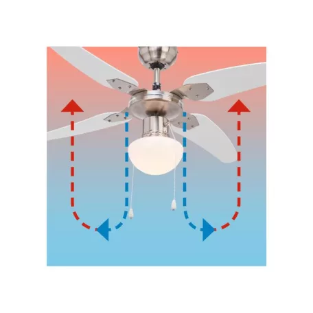 Livarno Home Ceiling Fan LED Light 106 cm 50W mennyezeti ventilátor max. 60W LED lámpával, húzókapcsolóval, nyári / téli üzemmóddal