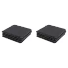 Livarno Home Basalt pala 8 darabos 10 x 10 cm tálaló készlet, alátét, poháralátét szett csúszásgátló szilikon lábakkal (451379)