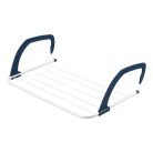 Livarno Home 452779 függő szárító, radiátorral, erkélyre, ajtóra, zuhanyzóhoz akasztható ruhaszárít 5 rúddal (3 méter hossz, 2 kg teherbírás)