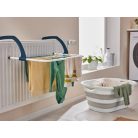 Livarno Home 452779 függő szárító, radiátorral, erkélyre, ajtóra, zuhanyzóhoz akasztható ruhaszárít 5 rúddal (3 méter hossz, 2 kg teherbírás)