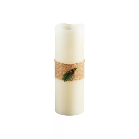 Livarno Home Single Slim 30 x 10 cm valódi viasz LED gyertya 6 órás időzítővel, távirányítóval, melegfehér pislákolgó élethű gyertyaláng effektussal 