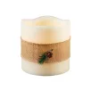   Livarno Home Single Big 15 x 15 cm valódi viasz LED gyertya 6 órás időzítővel, távirányítóval, melegfehér pislákolgó élethű gyertyaláng effektussal 