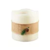   Livarno Home Single Big 15 x 15 cm valódi viasz LED gyertya 6 órás időzítővel, távirányítóval, melegfehér pislákolgó élethű gyertyaláng effektussal 