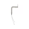   Livarno Home egykaros, víztakarékos, szálcsiszolt nemesacél / fekete 21 cm design csendes mosogató csaptelep 160°-ban elforgatható fejjel, 2 fokozatú vízáramlással (482299)