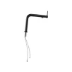   Livarno Home egykaros, víztakarékos, szálcsiszolt nemesacél / fekete 21 cm design csendes mosogató csaptelep 160°-ban elforgatható fejjel, 2 fokozatú vízáramlással (482299)
