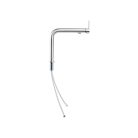 Livarno Home egykaros, víztakarékos, szálcsiszolt nemesacél / fekete 21 cm design csendes mosogató csaptelep 160°-ban elforgatható fejjel, 2 fokozatú vízáramlással (482299)