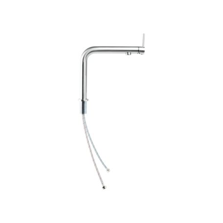 Livarno Home egykaros, víztakarékos, szálcsiszolt nemesacél / fekete 21 cm design csendes mosogató csaptelep 160°-ban elforgatható fejjel, 2 fokozatú vízáramlással (482299)