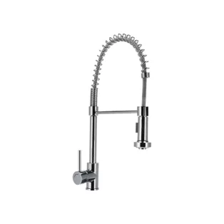   Livarno Home Mixer Tap egykaros mosogató csaptelep kétfunkciós zuhannyal, króm, spirálrugó tartóval, 275 x 505 x 48 mm