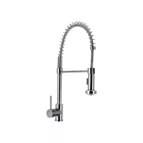 Livarno Home Mixer Tap egykaros mosogató csaptelep kétfunkciós zuhannyal, króm, spirálrugó tartóval, 275 x 505 x 48 mm