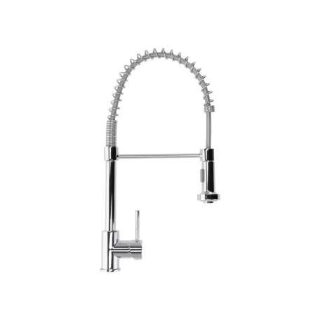Livarno Home Mixer Tap egykaros mosogató csaptelep kétfunkciós zuhannyal, króm, spirálrugó tartóval, 275 x 505 x 48 mm