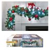   Livarno Home beltéri / kültéri 500 cm XL hidegfehér (jégfehér) 80 LED-es világító dús fenyő girland, fenyőgirland 500 cm 230V hálózati adapterrel