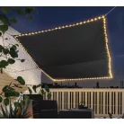 Livarno Home 300 x 200 cm LED-es, világító napvitorla, antracitszürke árnyékoló 128 db melegfehér LED fénnyel, 230V 2700K, 8 fényprogram