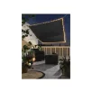   Livarno Home 300 x 200 cm LED-es, világító napvitorla, antracitszürke árnyékoló 128 db melegfehér LED fénnyel, 230V 2700K, 8 fényprogram
