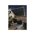 Livarno Home 300 x 200 cm LED-es, világító napvitorla, antracitszürke árnyékoló 128 db melegfehér LED fénnyel, 230V 2700K, 8 fényprogram