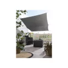 Livarno Home 300 x 200 cm LED-es, világító napvitorla, antracitszürke árnyékoló 128 db melegfehér LED fénnyel, 230V 2700K, 8 fényprogram