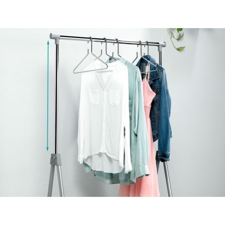 Livarno Living 88.5 x 98 - 160 x 54 cm összecsukható, guruló inox ruhaállvány gardróbállvány