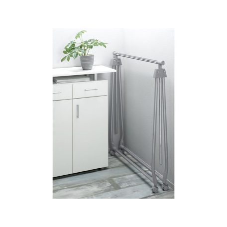 Livarno Living 88.5 x 98 - 160 x 54 cm összecsukható, guruló inox ruhaállvány gardróbállvány