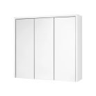 Livarno Home OSLO Mirrored Cabinet tükrös fehér fürdőszoba szekrény, 3 nyitható, tükrös ajtóval, polcokkal, mosdó felé 65 x 17 x 60 cm (480287)
