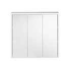 Livarno Home OSLO Mirrored Cabinet tükrös fehér fürdőszoba szekrény, 3 nyitható, tükrös ajtóval, polcokkal, mosdó felé 65 x 17 x 60 cm (480287)