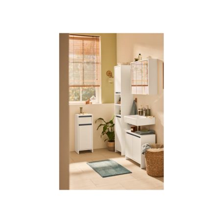 Livarno Home OSLO Mirrored Cabinet tükrös fehér fürdőszoba szekrény, 3 nyitható, tükrös ajtóval, polcokkal, mosdó felé 65 x 17 x 60 cm (480287)