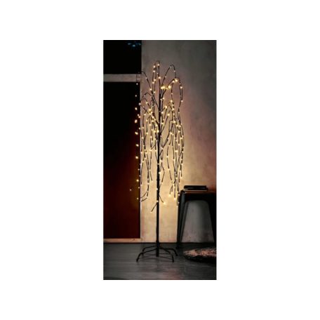 Livarno Home FBT 200 LED-es 150 cm fekete világító, szomorú fűz dekorfa, kültéri - beltéri melegfehér fénydekoráció 200 LED-el