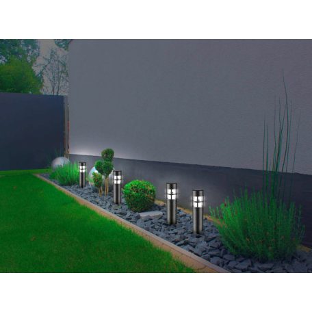 Livarno Home Prémium XL 39 cm 22W 9000K hengeres 4 darabos hidegfehér napelemes kerti szolár lámpa szett, solar lámpa készlet IP44