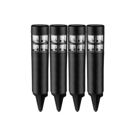 Livarno Home Prémium XL 39 cm 22W 9000K hengeres 4 darabos hidegfehér napelemes kerti szolár lámpa szett, solar lámpa készlet IP44