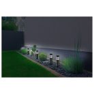 Livarno Home Prémium XL 39 cm 22W 9000K hengeres 4 darabos hidegfehér napelemes kerti szolár lámpa szett, solar lámpa készlet IP44