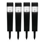 Livarno Home Prémium XL 39 cm 22W 9000K szögletes 4 darabos hidegfehér napelemes kerti szolár lámpa szett, solar lámpa készlet IP44