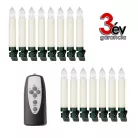Livarno Home / Melinera 15 db fehér vezeték nélküli, távirányítós RGB LED gyertya karácsonyfa égőkészlet