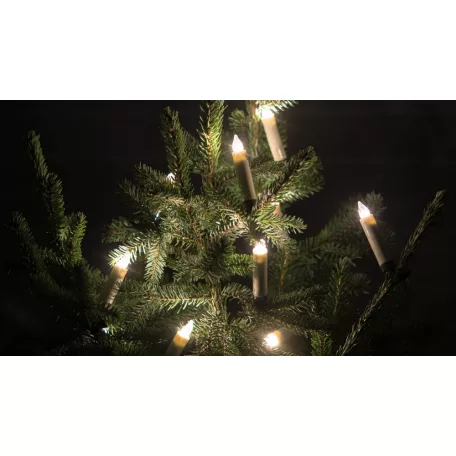 Livarno Home / Melinera 15 db fehér vezeték nélküli, távirányítós RGB LED gyertya karácsonyfa égőkészlet